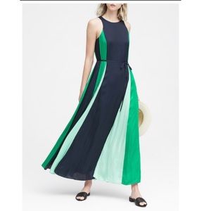 NWT Banana Republic color block maxi dress.